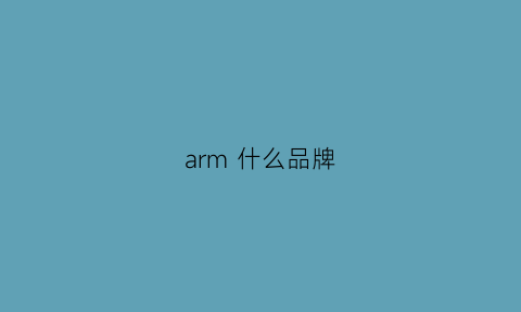 arm什么品牌(arm是哪个厂家)